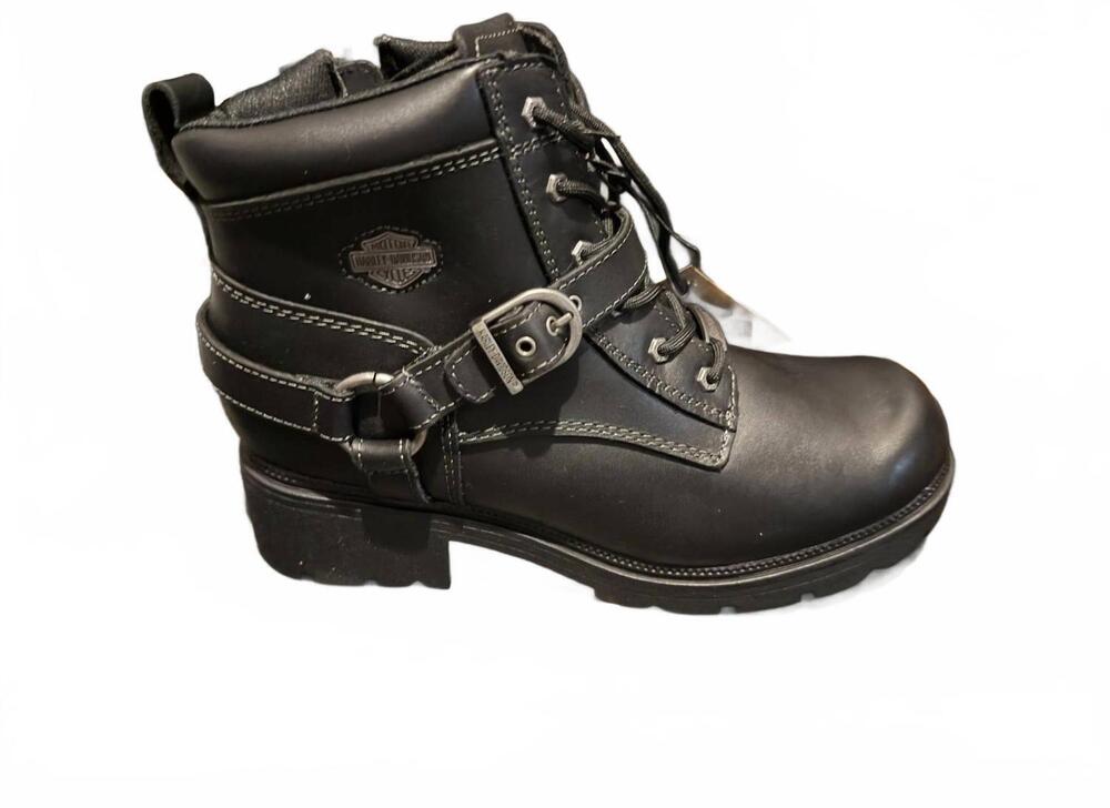 NEW HARLEY DAVIDSON women's tegan harness boots in black